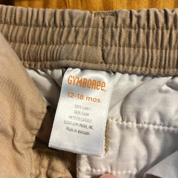 Boys size 12-18 months tan pants with construction theme belt by Gymboree - Picture 4 of 5